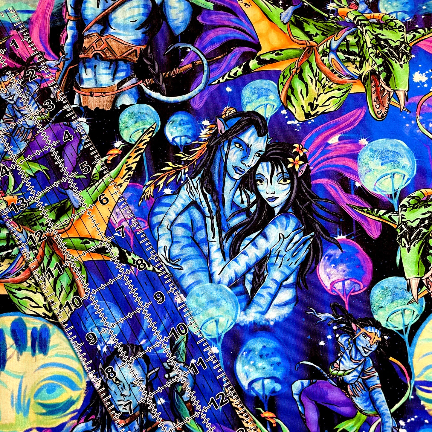 9x14 Tumbler Cut, Custom Fabric, CottonSpandex, High Quality, Mask Cut, Tumbler Fabric, Pandora, Avatar, Large Scale