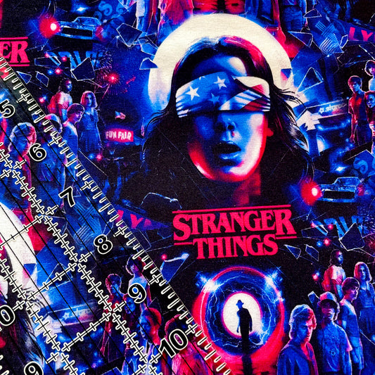 9x14 Tumbler Cut, Custom Fabric, CottonSpandex, High Quality, Mask Cut, Tumbler Fabric, Stranger, Blue, Red, Eleven, New