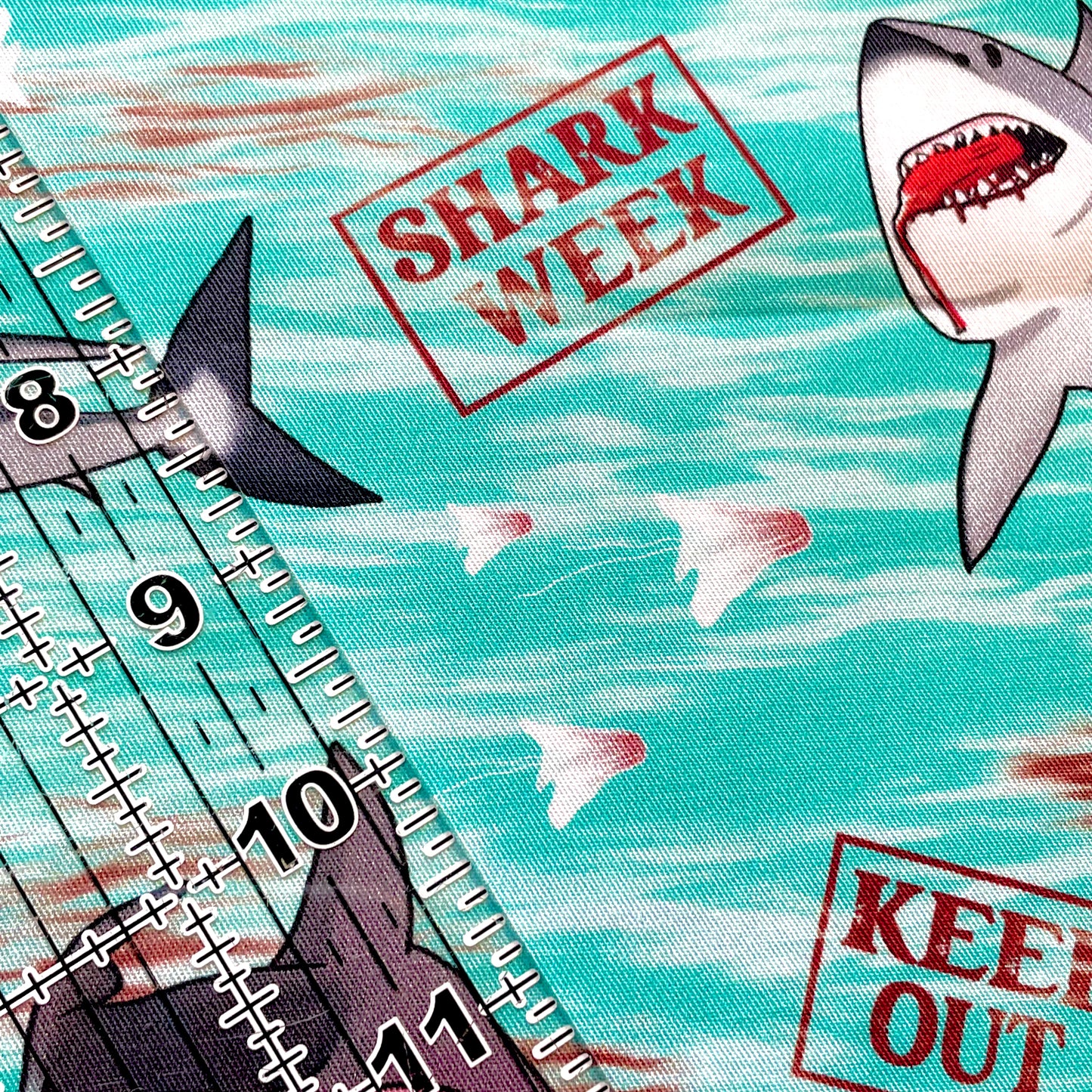 9x14 Tumbler Cut, Custom Fabric, CW Cotton Woven, High Quality, Mask Cut, Tumbler Fabric, Adult Humor, Menstruation, Ovaries, Uterus, Shark Week, Funny, Naughty