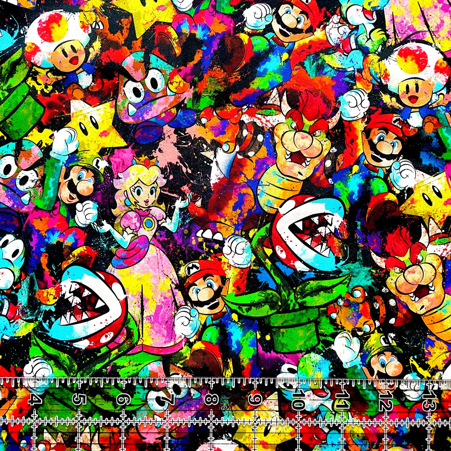 9x14 Tumbler Cut, Custom Fabric, CW Cotton Woven, High Quality, Mask Cut, Tumbler Fabric, Nintendo, Gamer, Retro Mario