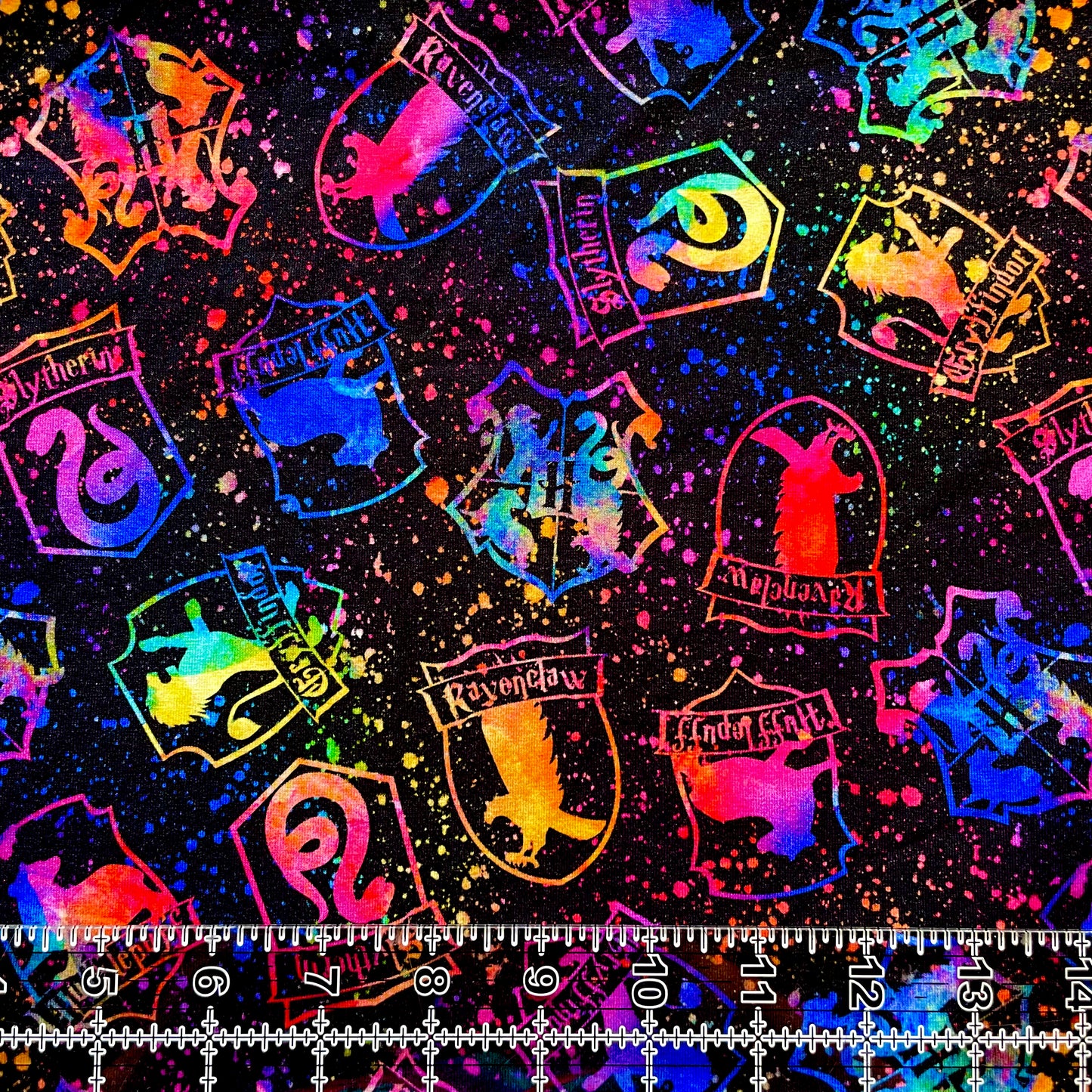 9x14 Tumbler Cut, Custom Fabric, CottonSpandex, High Quality, Mask Cut, Tumbler Fabric, HP, Wizard Houses, Splatter, Whimsical