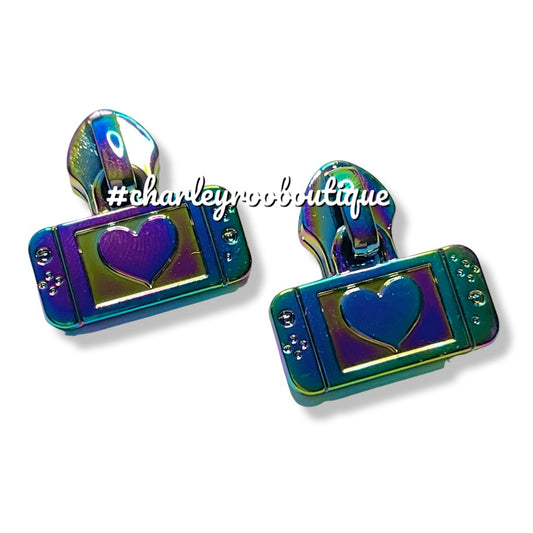 Zipper Pull, Switch, Gamer, Rainbow