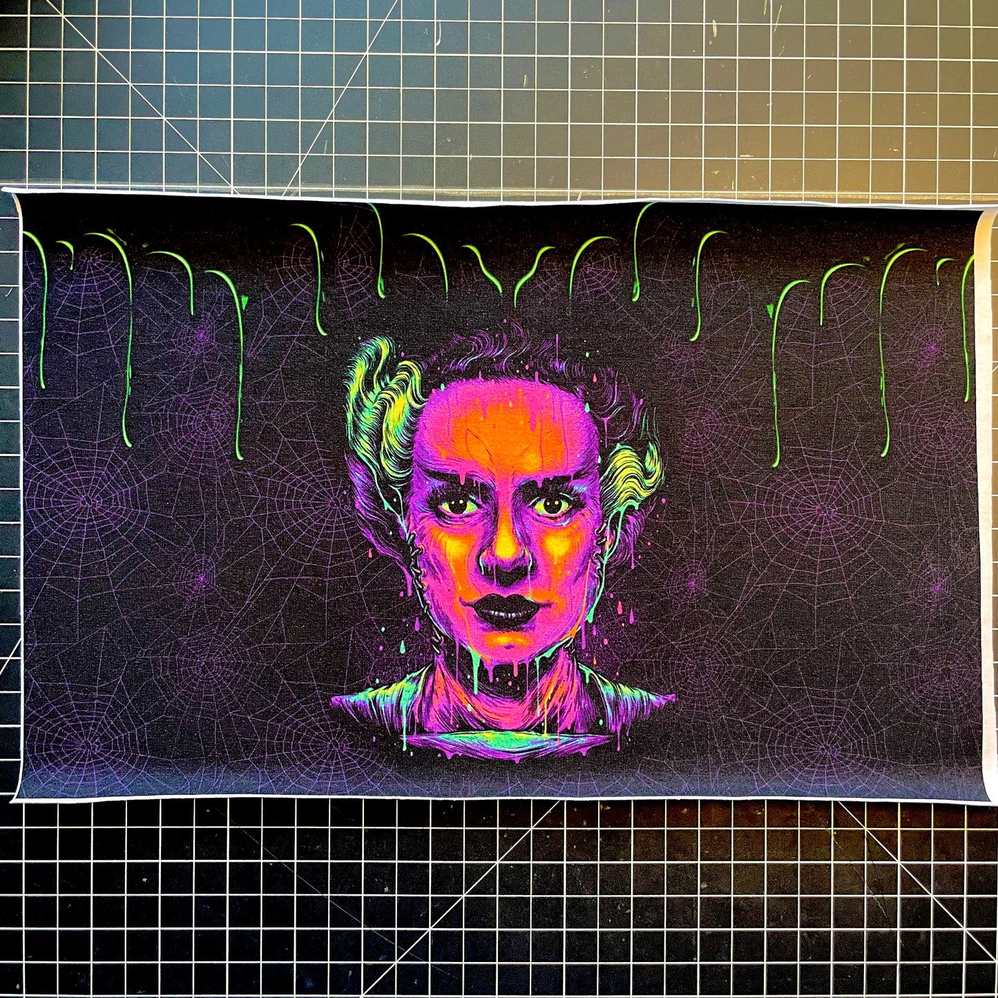 9x14 Tumbler Cut, Custom Fabric, CottonSpandex, High Quality, Mask Cut, Tumbler Fabric, Halloween, Horror Lady, Precut