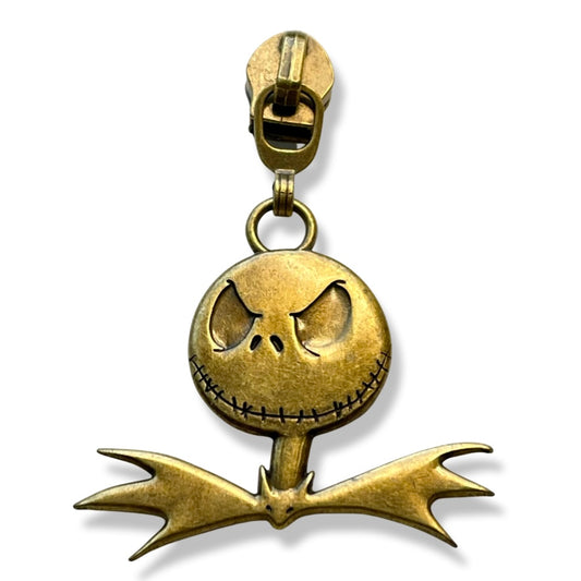 Zipper Pull, NBC, Jack, Extra Large, Antique Brass