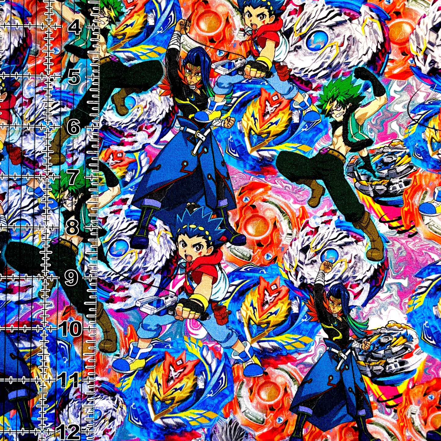 9x14 Tumbler Cut, Custom Fabric, CottonSpandex, High Quality, Mask Cut, Tumbler Fabric, Gamer, Boy, Beyblade