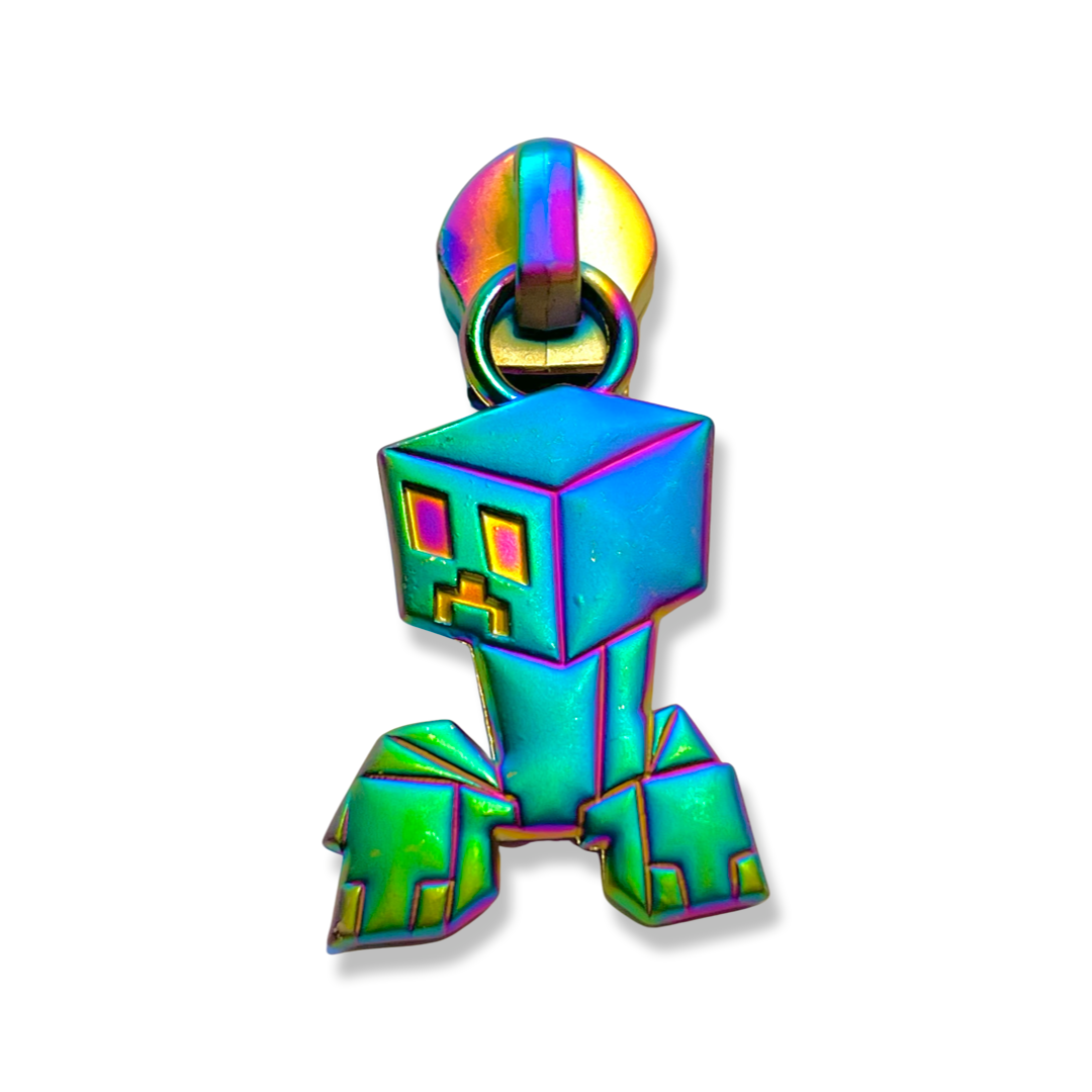 Zipper Pull, Gamer, Block Guy, Rainbow Matte
