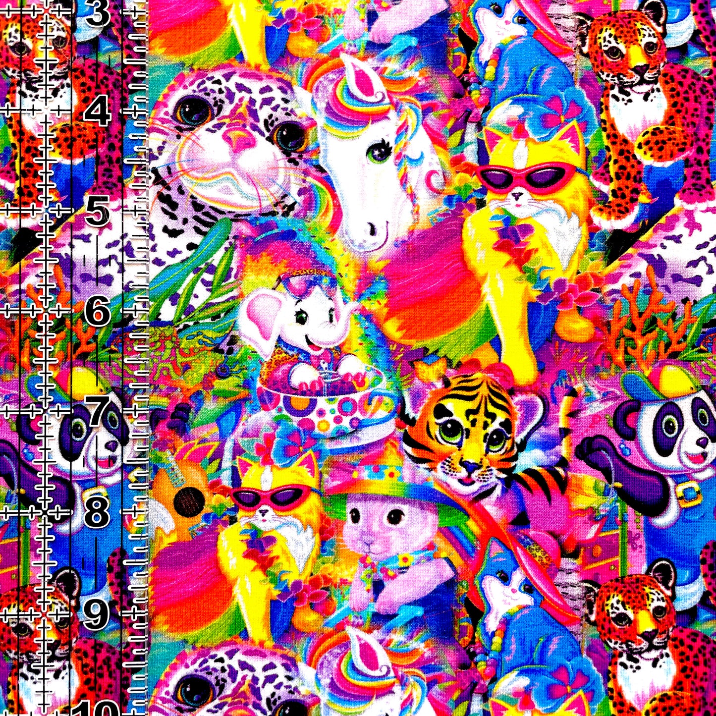 9x14 Tumbler Cut, Custom Fabric, CottonSpandex, High Quality, Mask Cut, Tumbler Fabric, Rainbow, Lisa, Bright, Animals, Frank, Cats, OSP Small