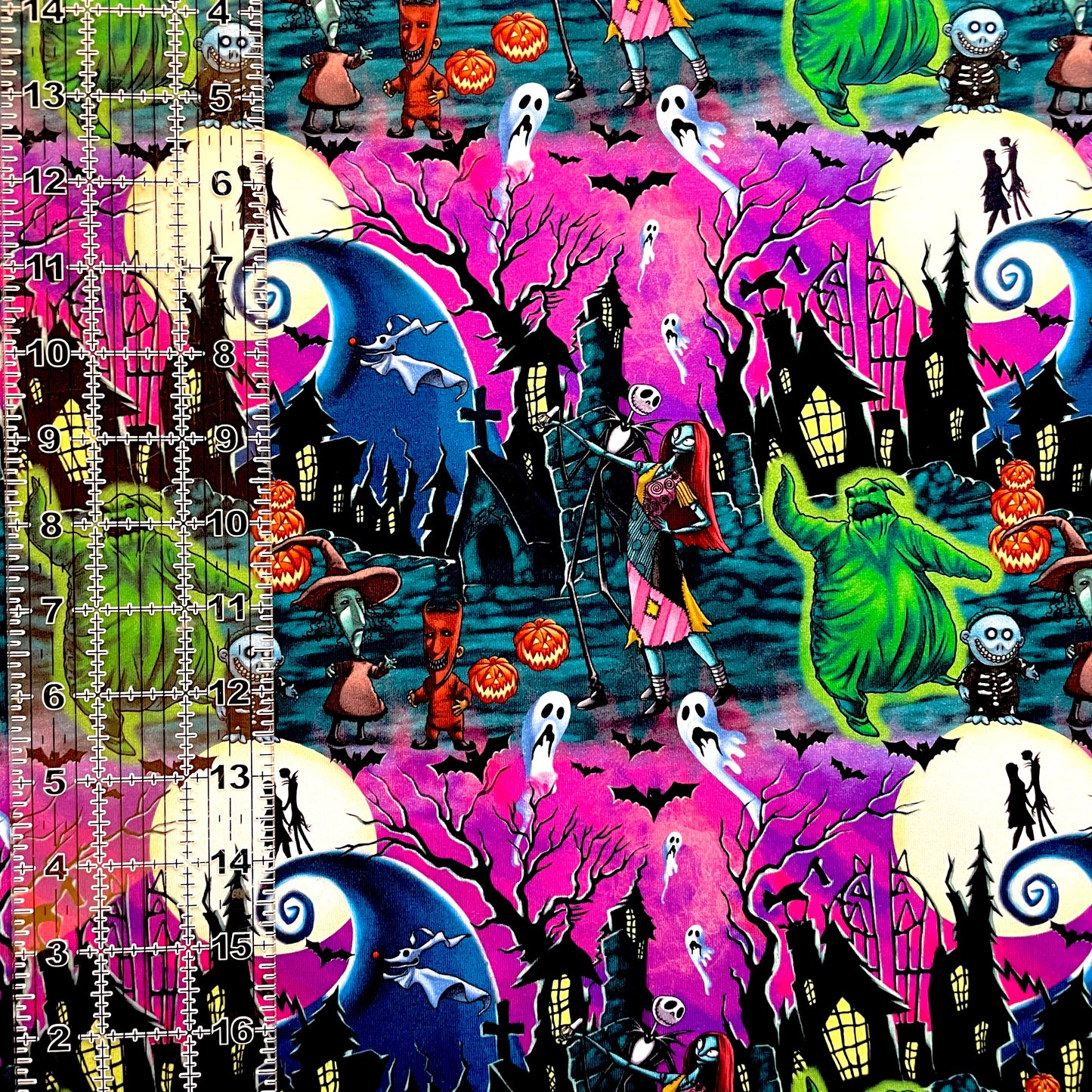 9x14 Tumbler Cut, Custom Fabric, CottonSpandex, High Quality, Mask Cut, Tumbler Fabric, Jack, Sally, NBC Scenes, New