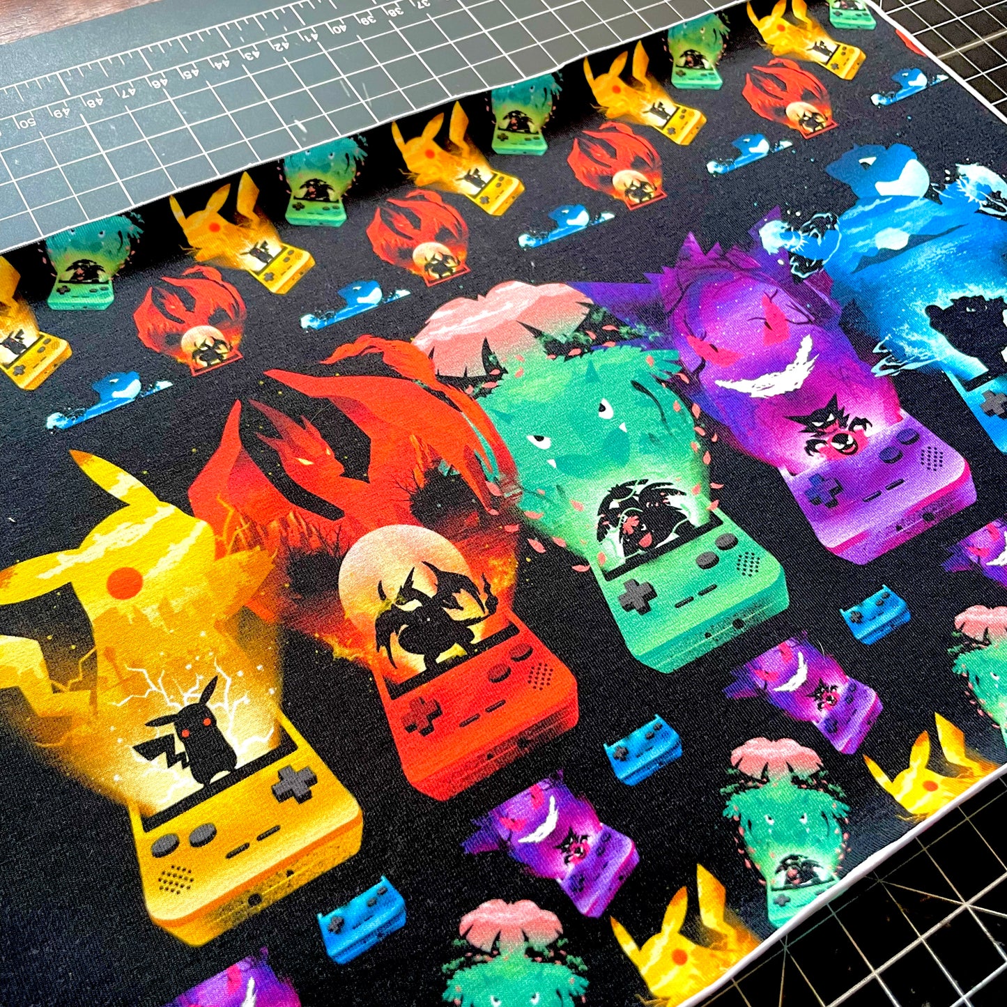 9x14 Tumbler Cut, Custom Fabric, CottonSpandex, High Quality, Game Boy, Gamer, Precut