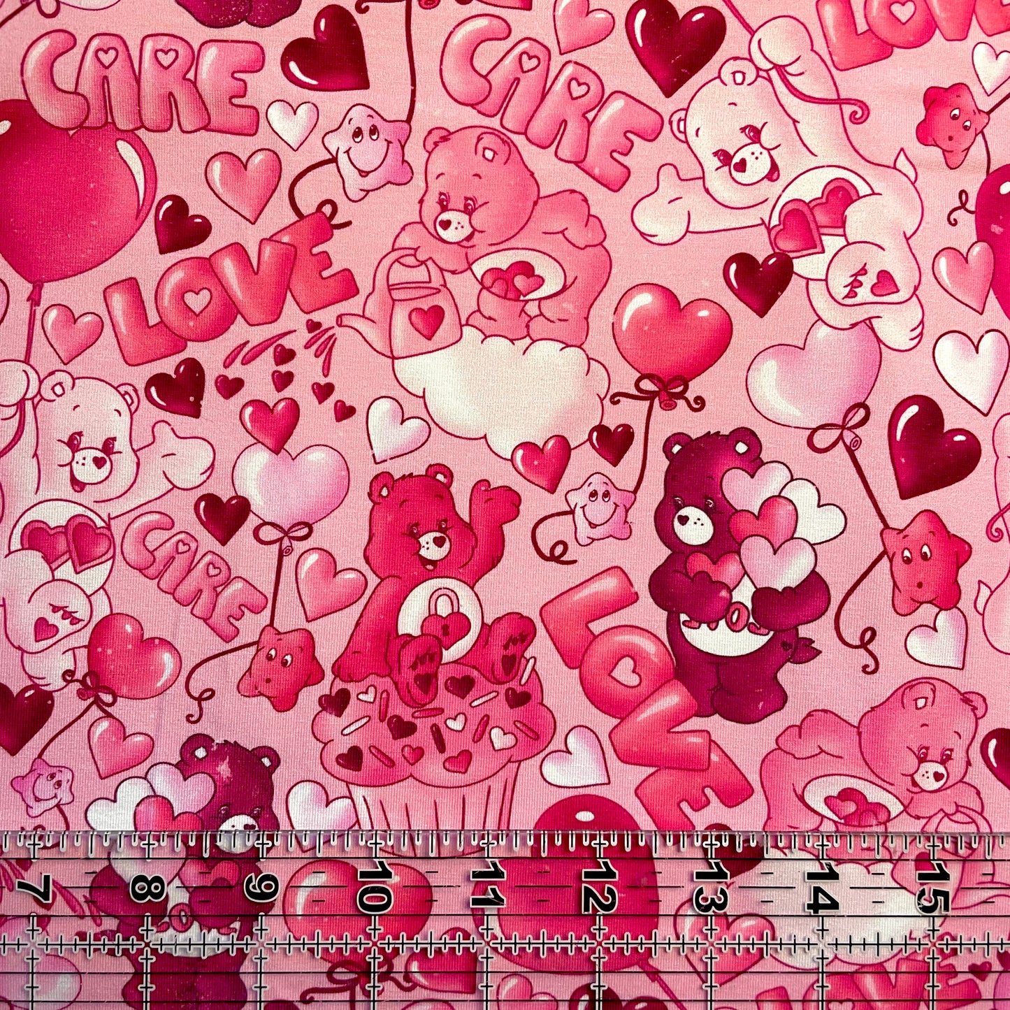 9x14 Tumbler Cut, Custom Fabric, CottonSpandex, High Quality, Mask Cut, Tumbler Fabric, Care Bear Valentines
