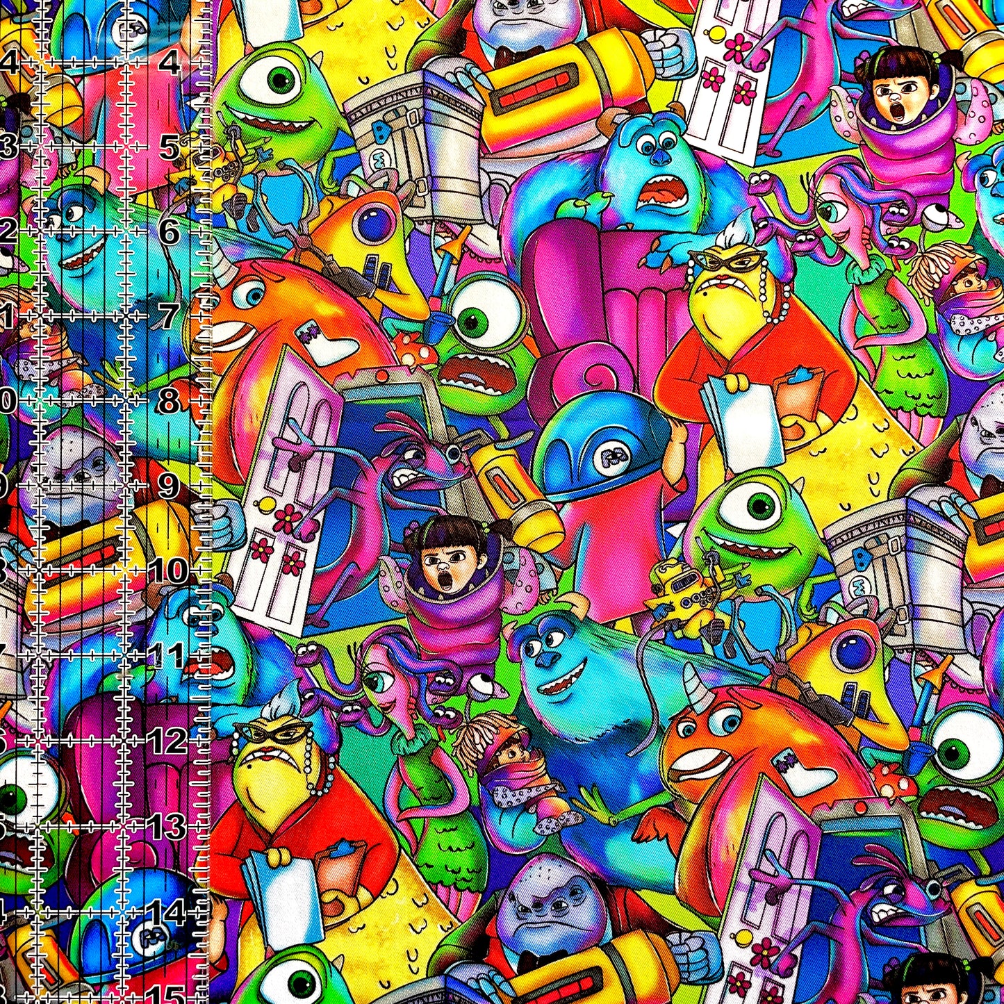 9x14 Tumbler Cut, Custom Fabric, CW Cotton Woven, High Quality, Mask Cut, Tumbler Fabric, Monsters Stack