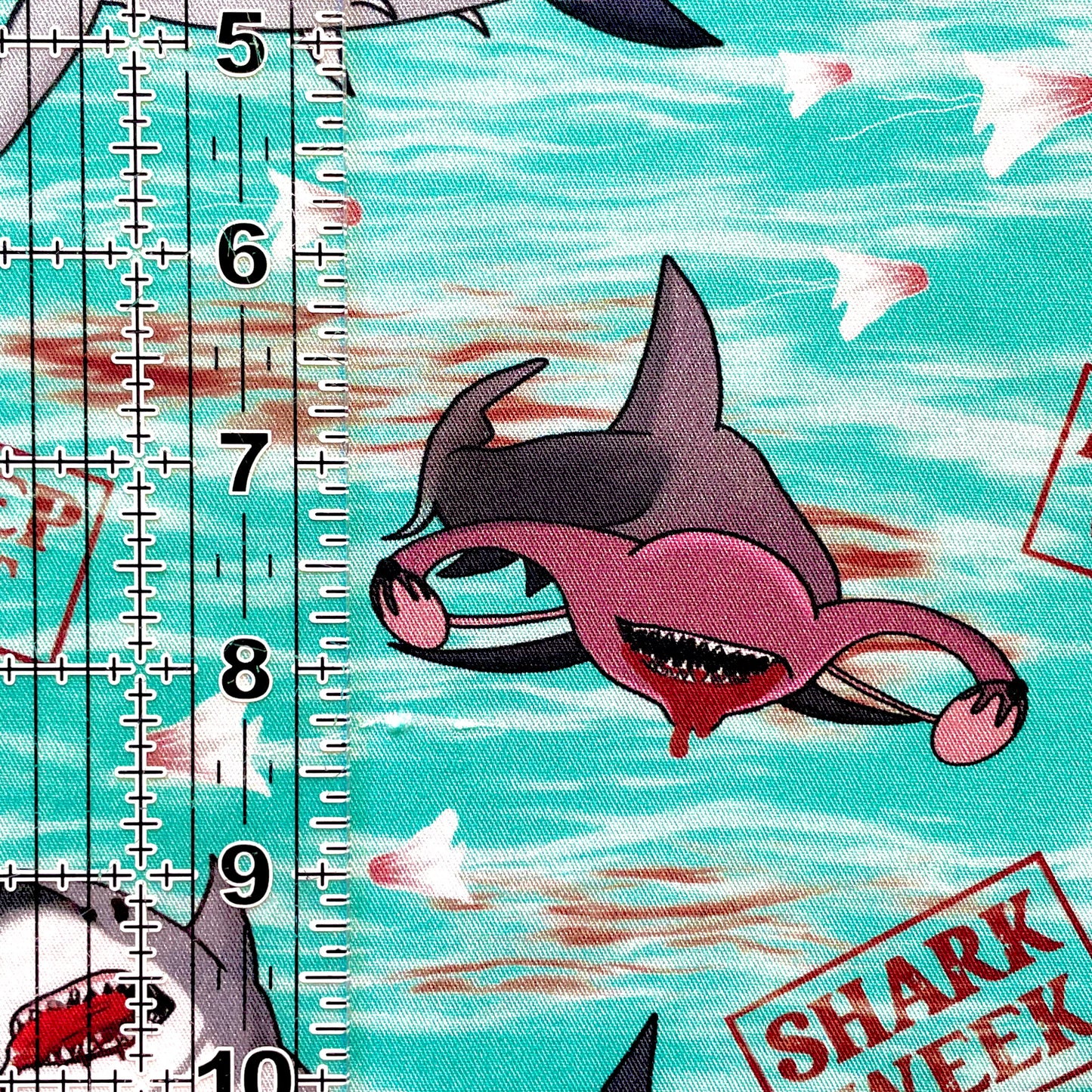 9x14 Tumbler Cut, Custom Fabric, CW Cotton Woven, High Quality, Mask Cut, Tumbler Fabric, Adult Humor, Menstruation, Ovaries, Uterus, Shark Week, Funny, Naughty