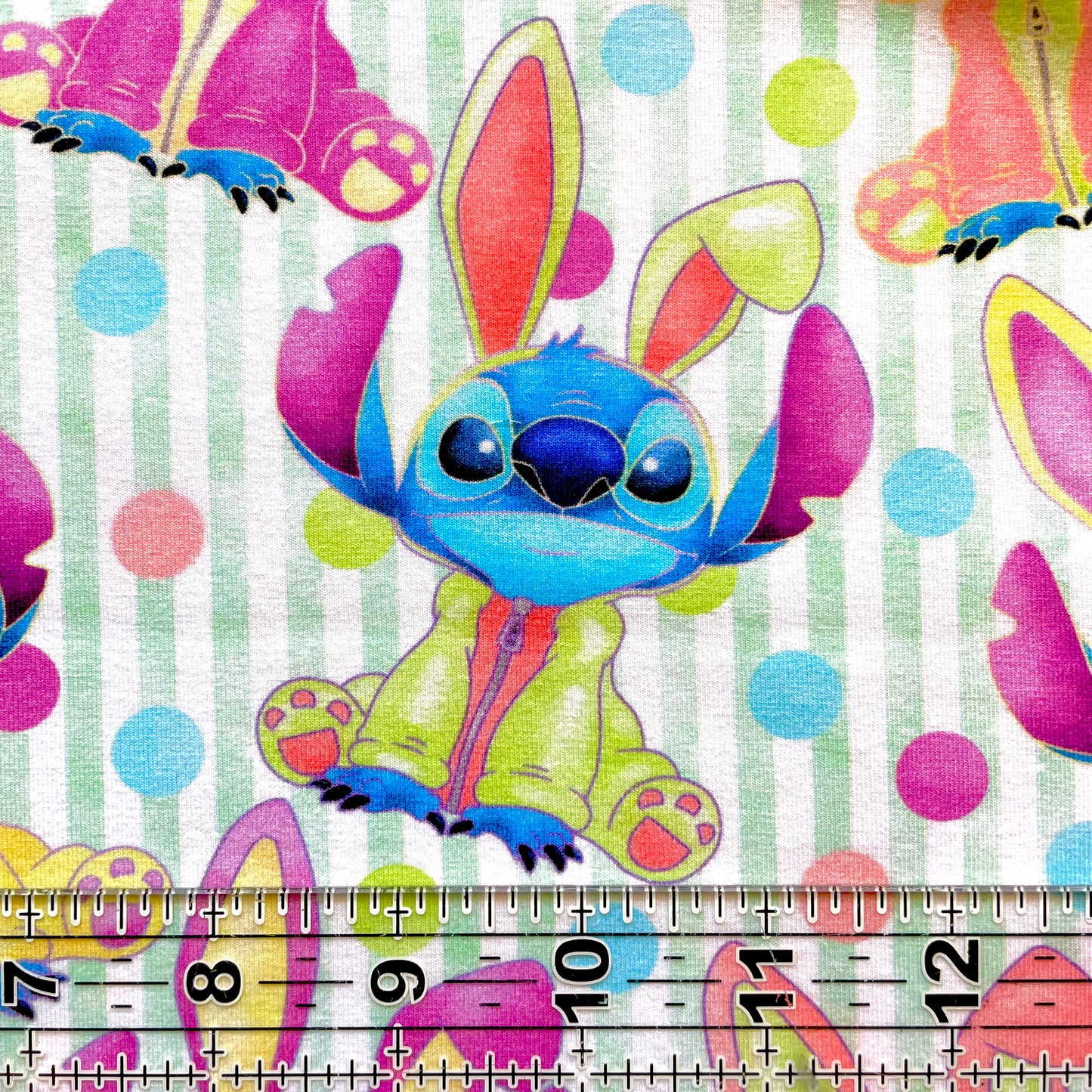 9x14 Tumbler Cut, Custom Fabric, CottonSpandex, High Quality, Mask Cut, Tumbler Fabric, Disney, Bunny Stitch, Easter, Stripe