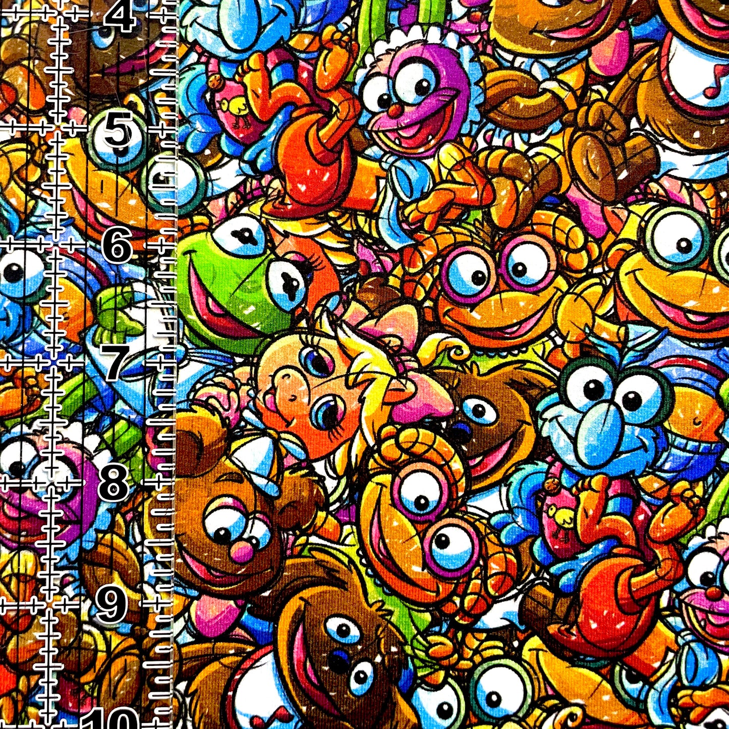9x14 Tumbler Cut, Custom Fabric, CottonSpandex, High Quality, Mask Cut, Tumbler Fabric, Classic Cartoons, Throwback, 80s & 90s, Toon, Hapa Puppets