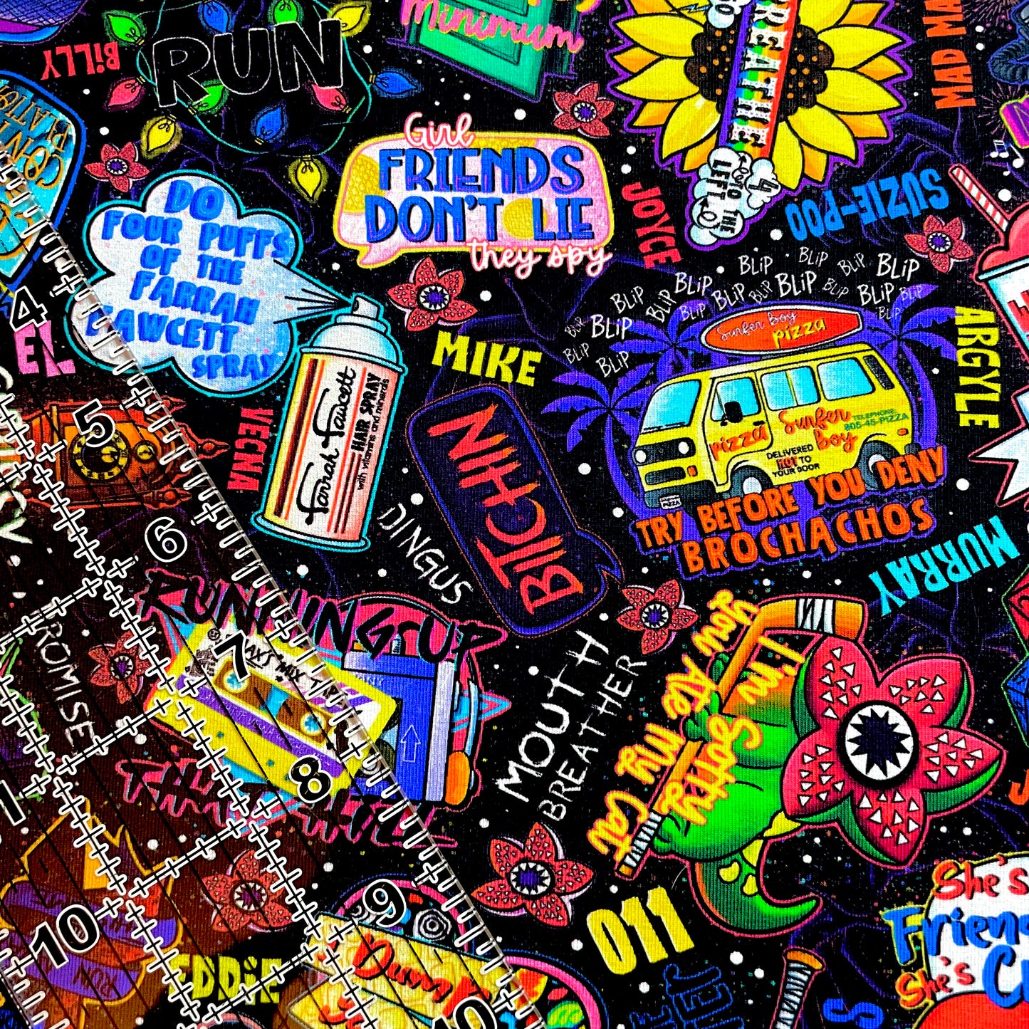 9x14 Tumbler Cut, Custom Fabric, CottonSpandex, High Quality, Mask Cut, Tumbler Fabric, Strange, Stranger, Friends, New, Quotes