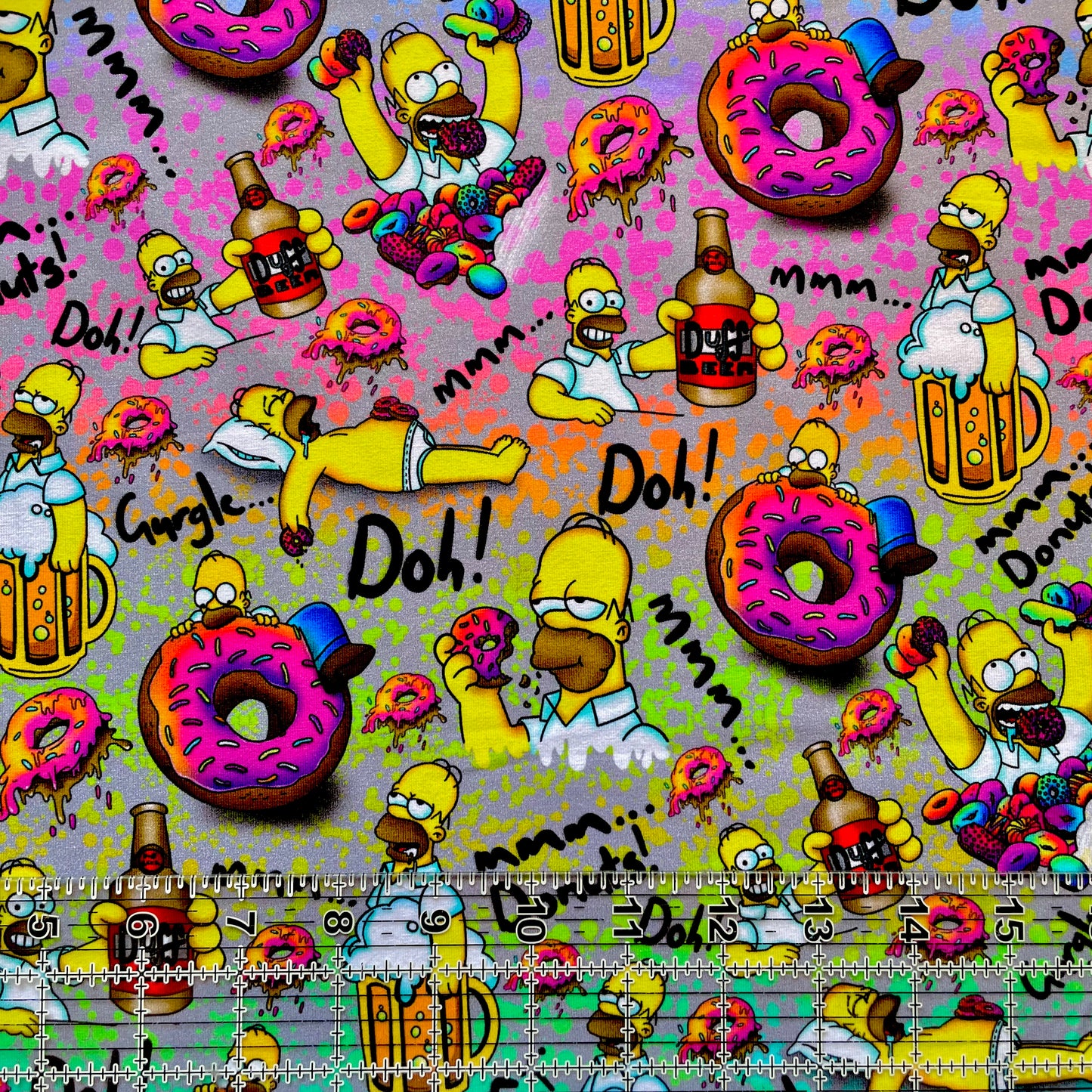 9x14 Tumbler Cut, Custom Fabric, CottonSpandex, High Quality, Mask Cut, Tumbler Fabric, Doh, Donut Guy