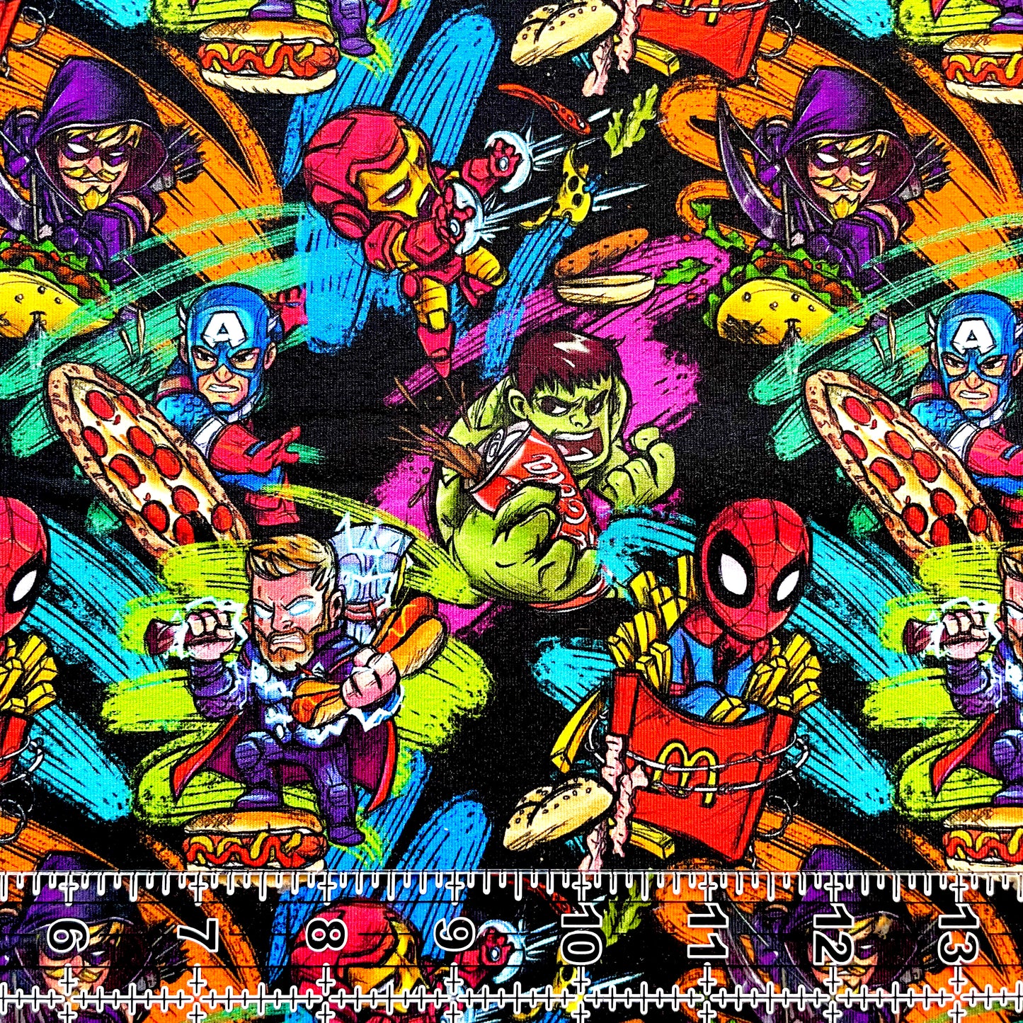 9x14 Tumbler Cut, Custom Fabric, CottonSpandex, High Quality, Halloween, Mask Cut, Tumbler Fabric, Hero, Heroes, Superhero Snacks