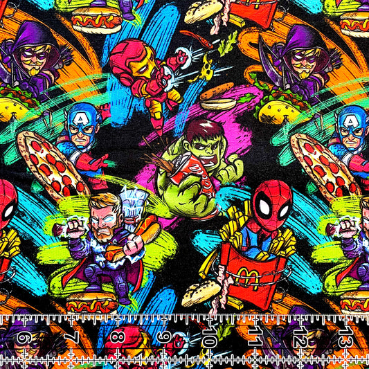9x14 Tumbler Cut, Custom Fabric, CottonSpandex, High Quality, Halloween, Mask Cut, Tumbler Fabric, Hero, Heroes, Superhero Snacks