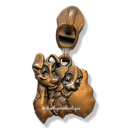 Zipper Pull, Lady & Tramp, Copper