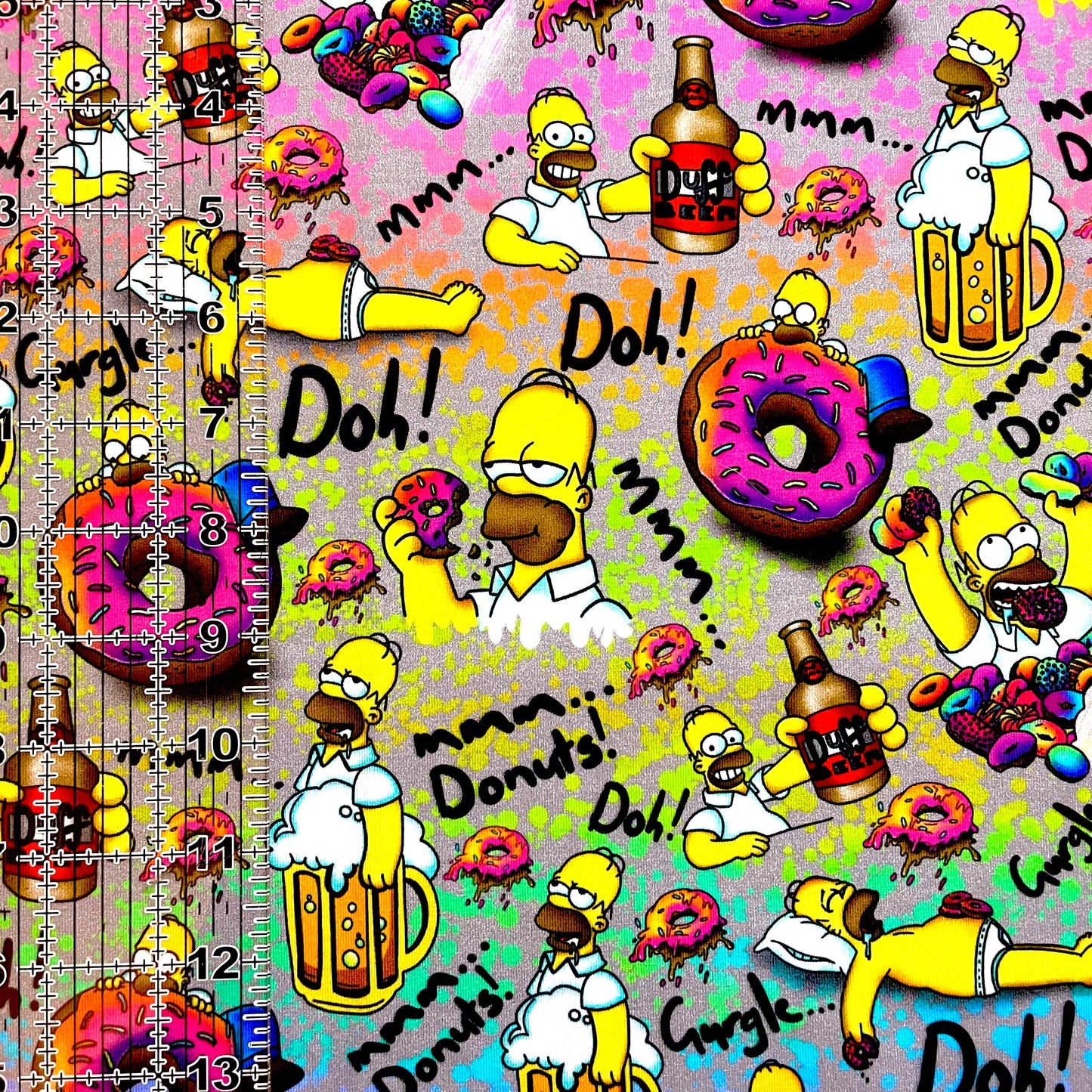 9x14 Tumbler Cut, Custom Fabric, CottonSpandex, High Quality, Mask Cut, Tumbler Fabric, Doh, Donut Guy