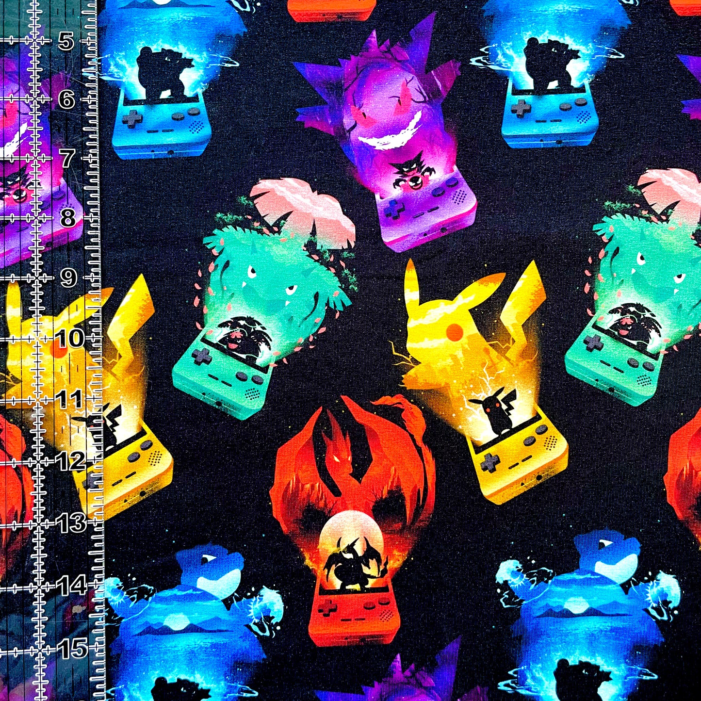 9x14 Tumbler Cut, Custom Fabric, CottonSpandex, High Quality, Mask Cut, Tumbler Fabric, Poke&Friends, Gamer, Game Boy Toss