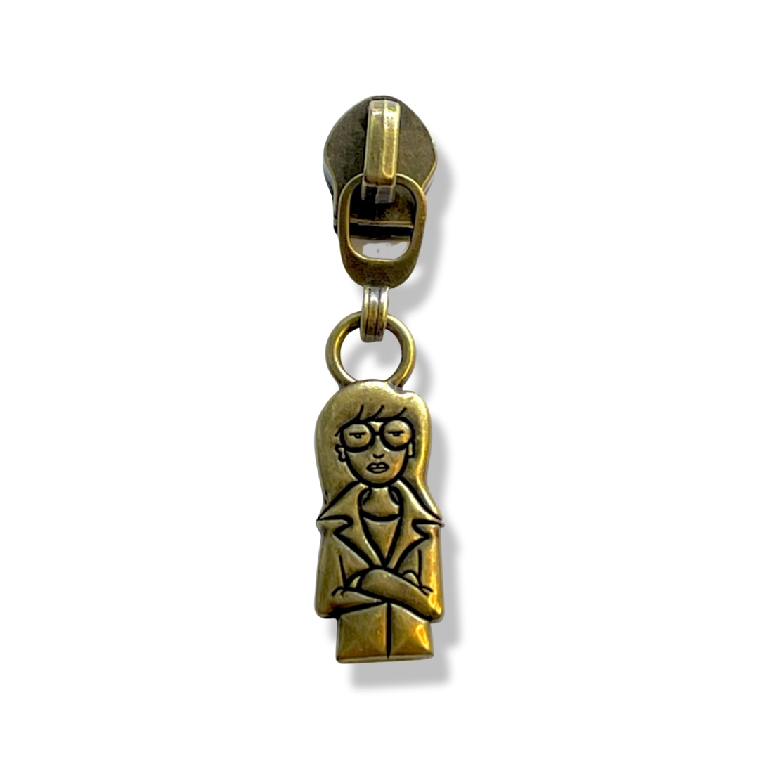 Zipper Pull, Daria, Antique Bronze