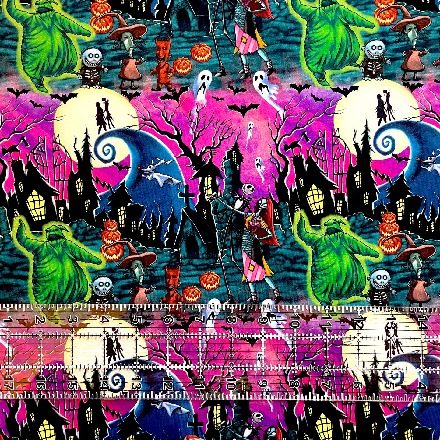 9x14 Tumbler Cut, Custom Fabric, CottonSpandex, High Quality, Mask Cut, Tumbler Fabric, Jack, Sally, NBC Scenes, New