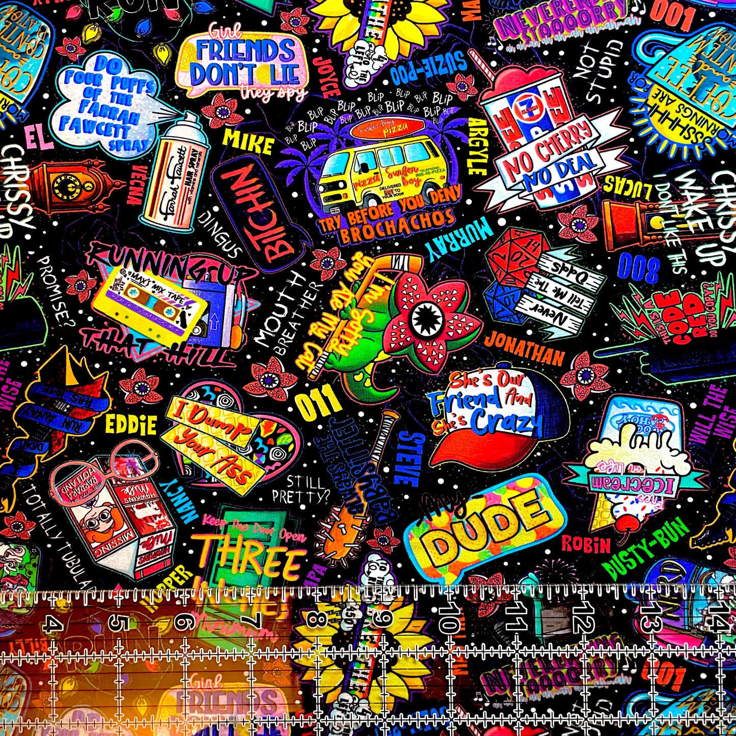 9x14 Tumbler Cut, Custom Fabric, CottonSpandex, High Quality, Mask Cut, Tumbler Fabric, Strange, Stranger, Friends, New, Quotes