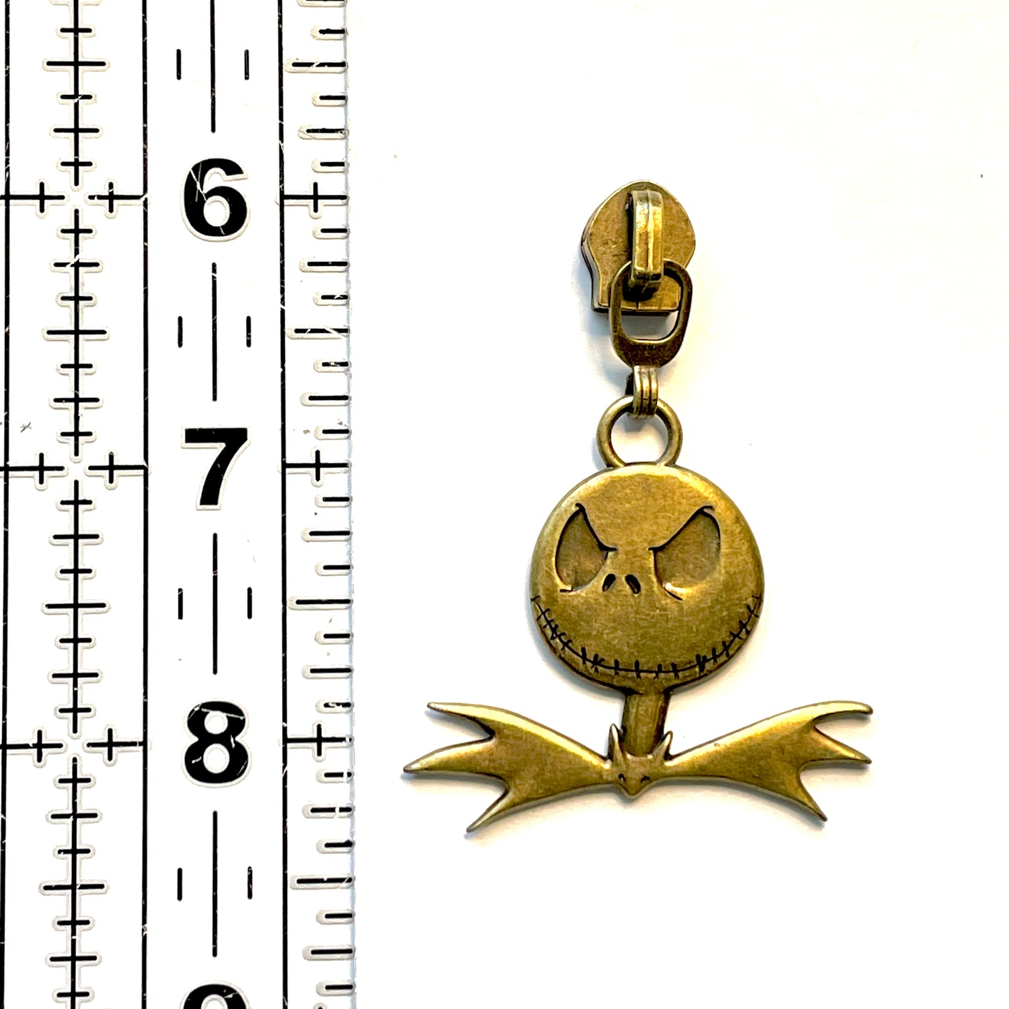 Zipper Pull, NBC, Jack, Extra Large, Antique Brass