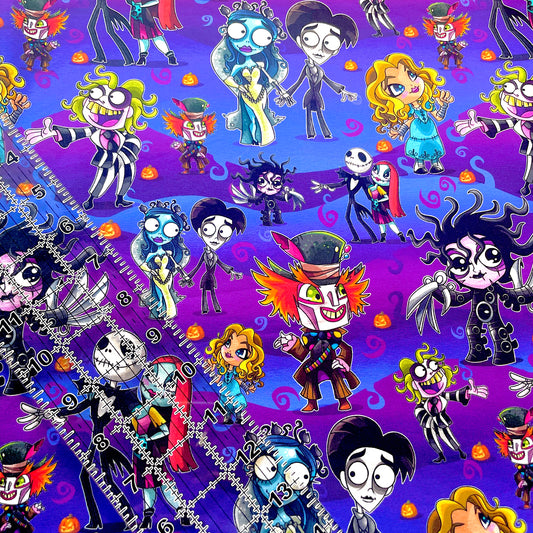 9x14 Tumbler Cut, Custom Fabric, CottonSpandex, High Quality, Mask Cut, Tumbler Cut, Burton Mashup, Purple Waves