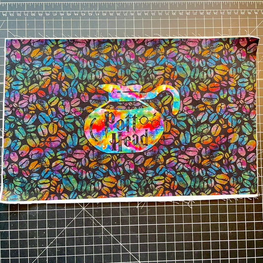 9x14 Tumbler Cut, Custom Fabric, CW Cotton Woven, High Quality, Mask Cut, Tumbler Fabric, Coffee, HP, Pot Head, Precut