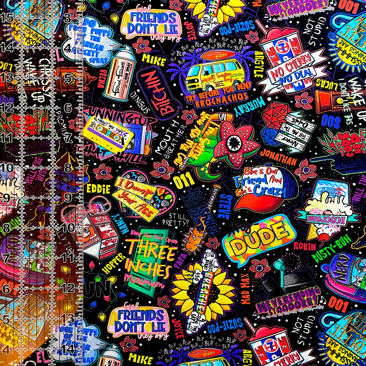 9x14 Tumbler Cut, Custom Fabric, CottonSpandex, High Quality, Mask Cut, Tumbler Fabric, Strange, Stranger, Friends, New, Quotes