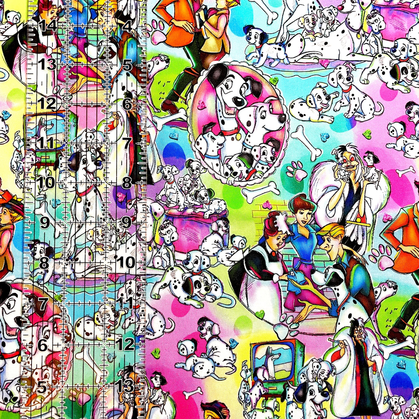 9x14 Tumbler Cut, Custom Fabric, CW Cotton Woven, High Quality, Mask Cut, Tumbler Fabric, Dalmatians