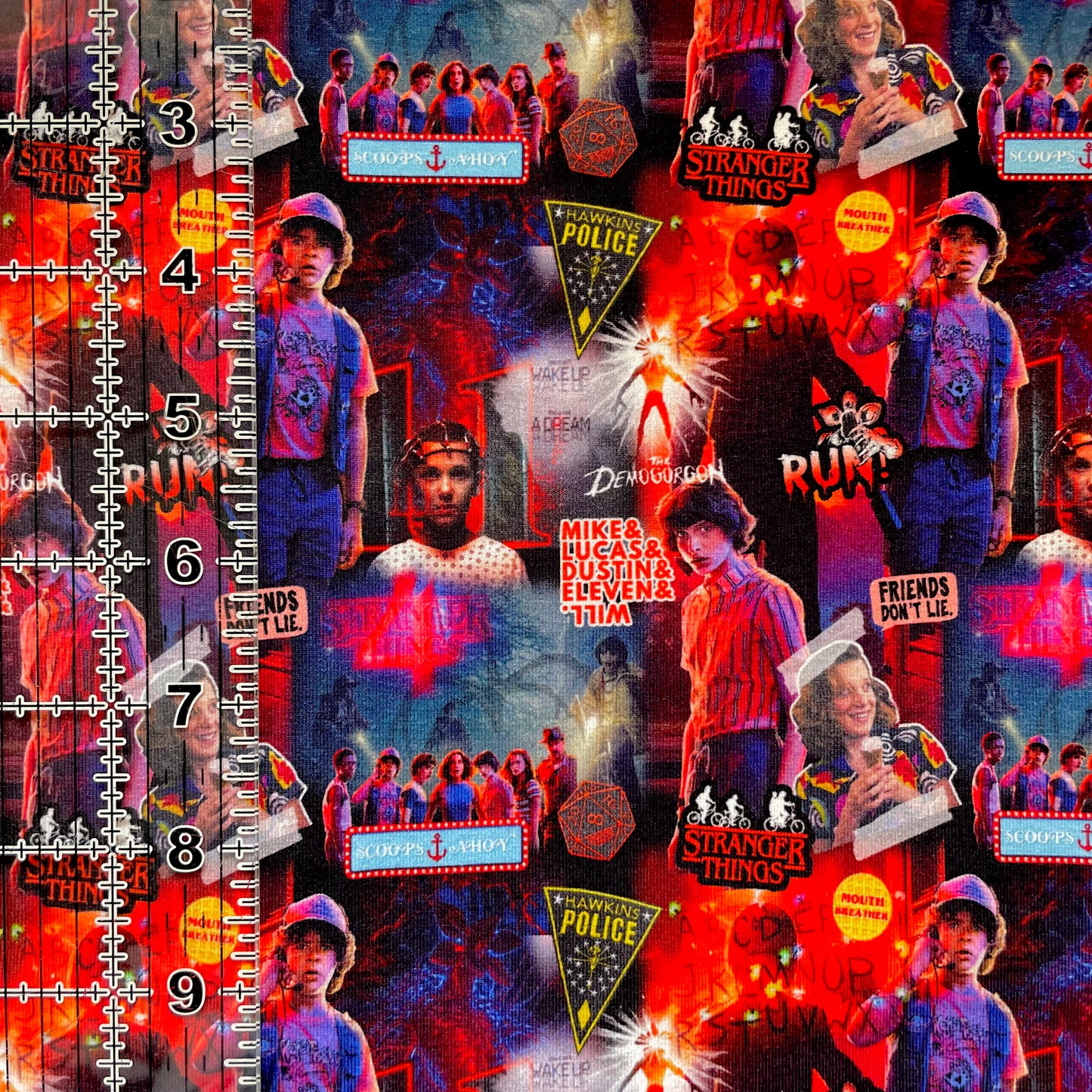 9x14 Tumbler Cut, Custom Fabric, CottonSpandex, High Quality, Mask Cut, Tumbler Fabric, Stranger, Ahoy, Season 4, New