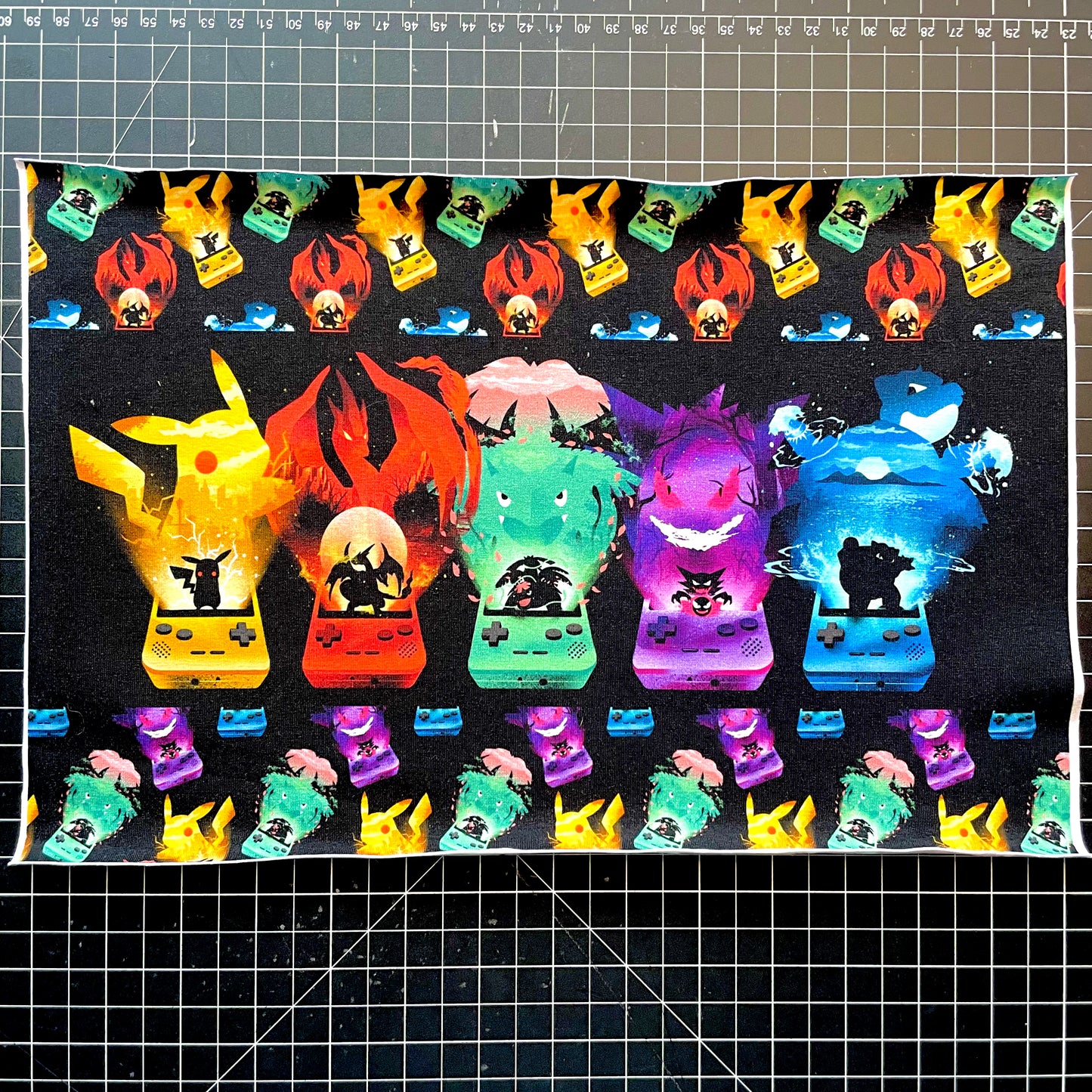 9x14 Tumbler Cut, Custom Fabric, CottonSpandex, High Quality, Game Boy, Gamer, Precut