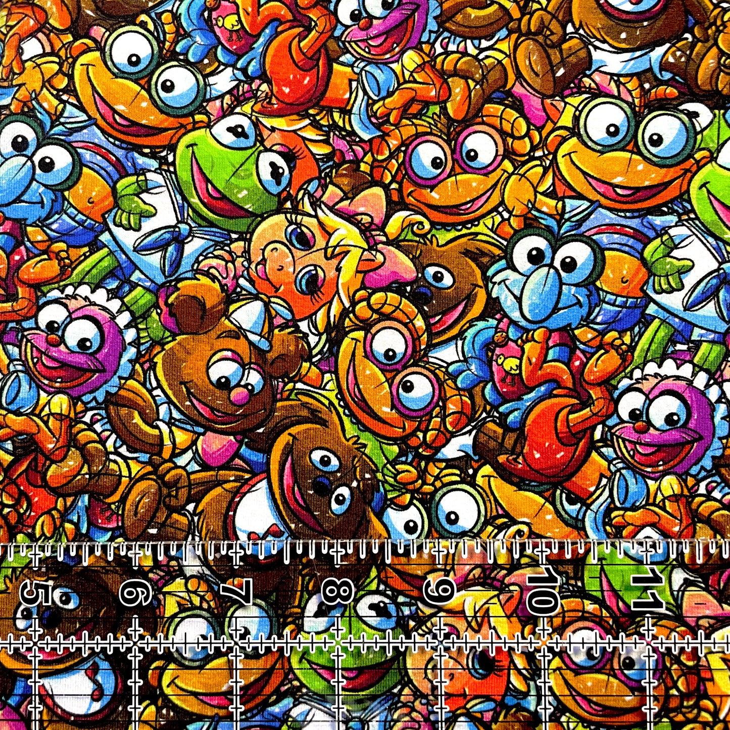 9x14 Tumbler Cut, Custom Fabric, CottonSpandex, High Quality, Mask Cut, Tumbler Fabric, Classic Cartoons, Throwback, 80s & 90s, Toon, Hapa Puppets