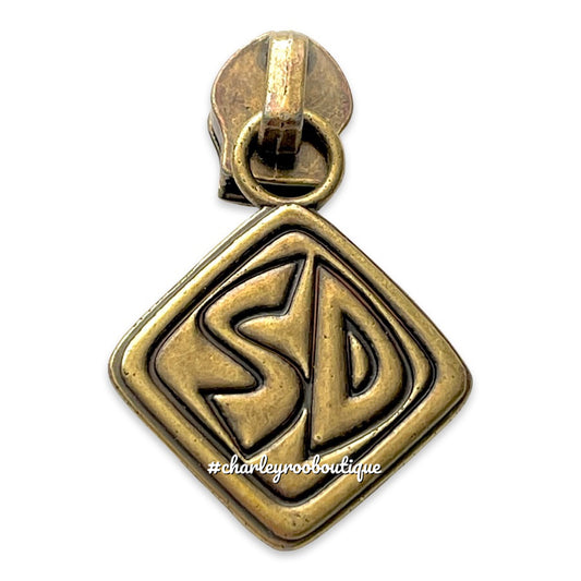 Zipper Pull, Dog Tag, Scooby, Doo, Antique Brass