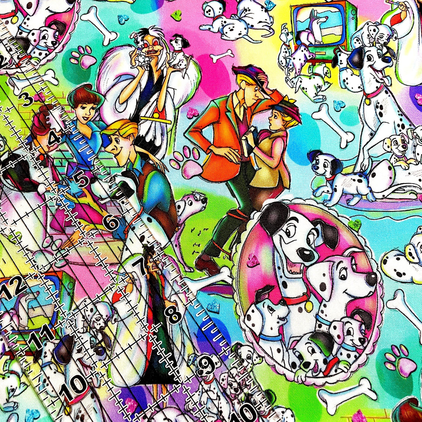 9x14 Tumbler Cut, Custom Fabric, CW Cotton Woven, High Quality, Mask Cut, Tumbler Fabric, Dalmatians