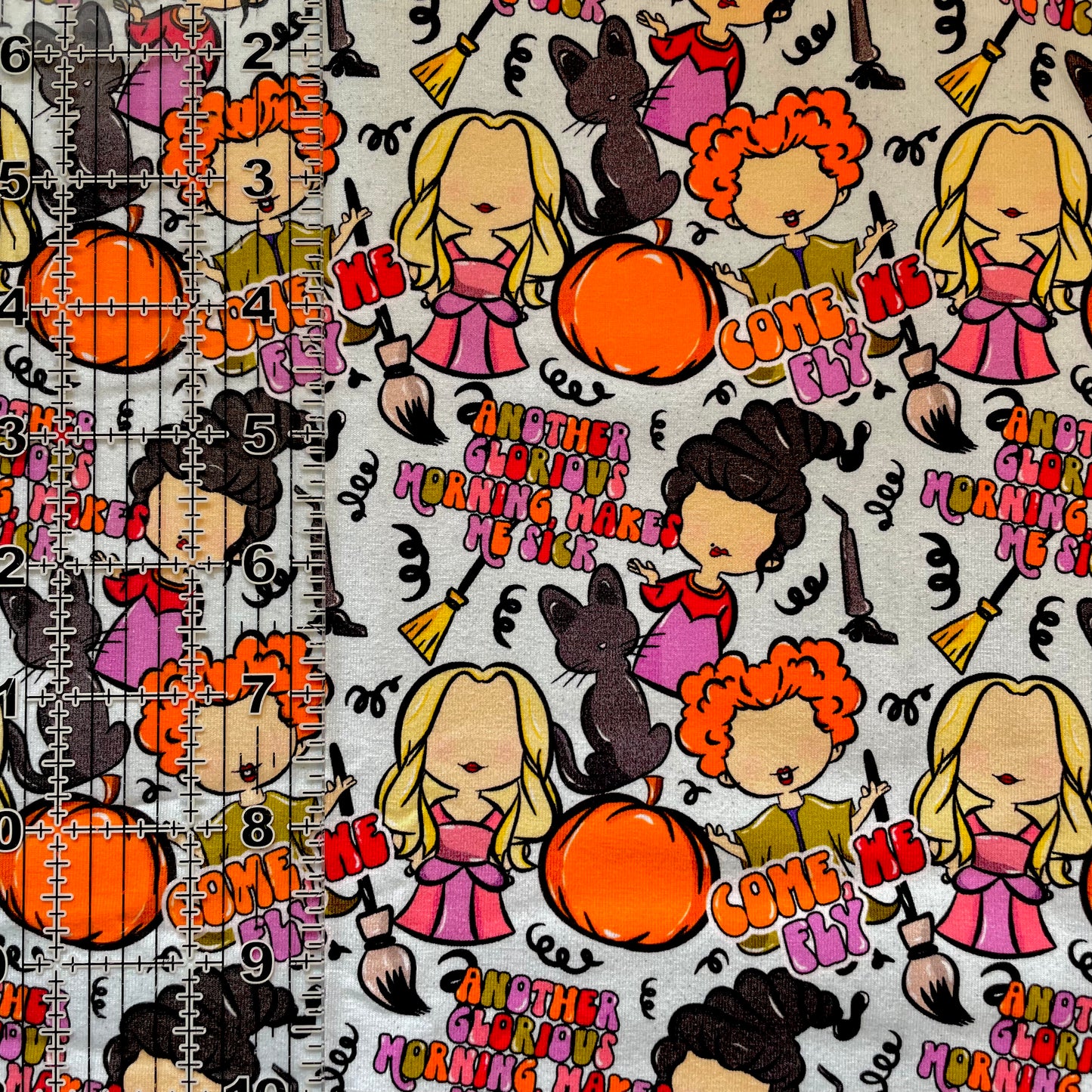 9x14 Tumbler Cut, Custom Fabric, CottonSpandex, High Quality, Mask Cut, Tumbler Fabric, Hocus, Come We Fly, Toon, New