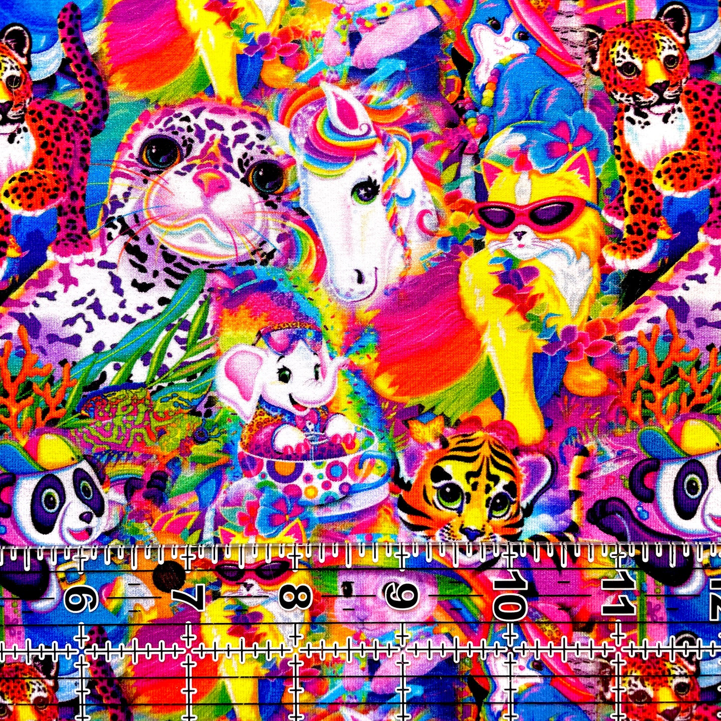 9x14 Tumbler Cut, Custom Fabric, CottonSpandex, High Quality, Mask Cut, Tumbler Fabric, Rainbow, Lisa, Bright, Animals, Frank, Cats, OSP Small