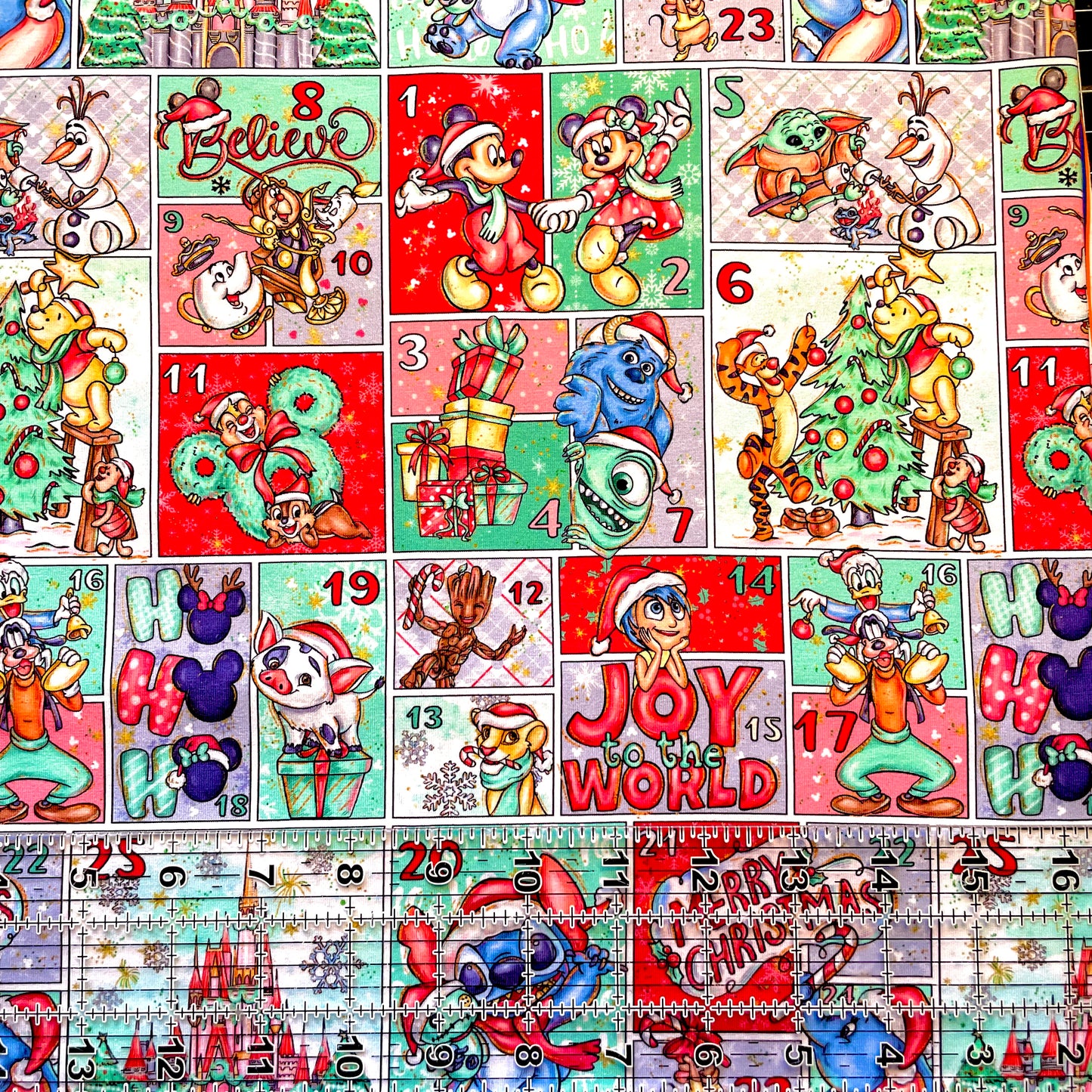 9x14 Tumbler Cut, Custom Fabric, CottonSpandex, High Quality, Mask Cut, Tumbler Fabric, Christmas, Xmas, Advent Calendar