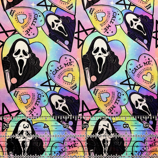 9x14 Tumbler Cut, Custom Fabric, CW Cotton Woven, High Quality, Mask Cut, Tumbler Fabric, Horror, Halloween, Scream, Ouija, Ghostface, Pastel