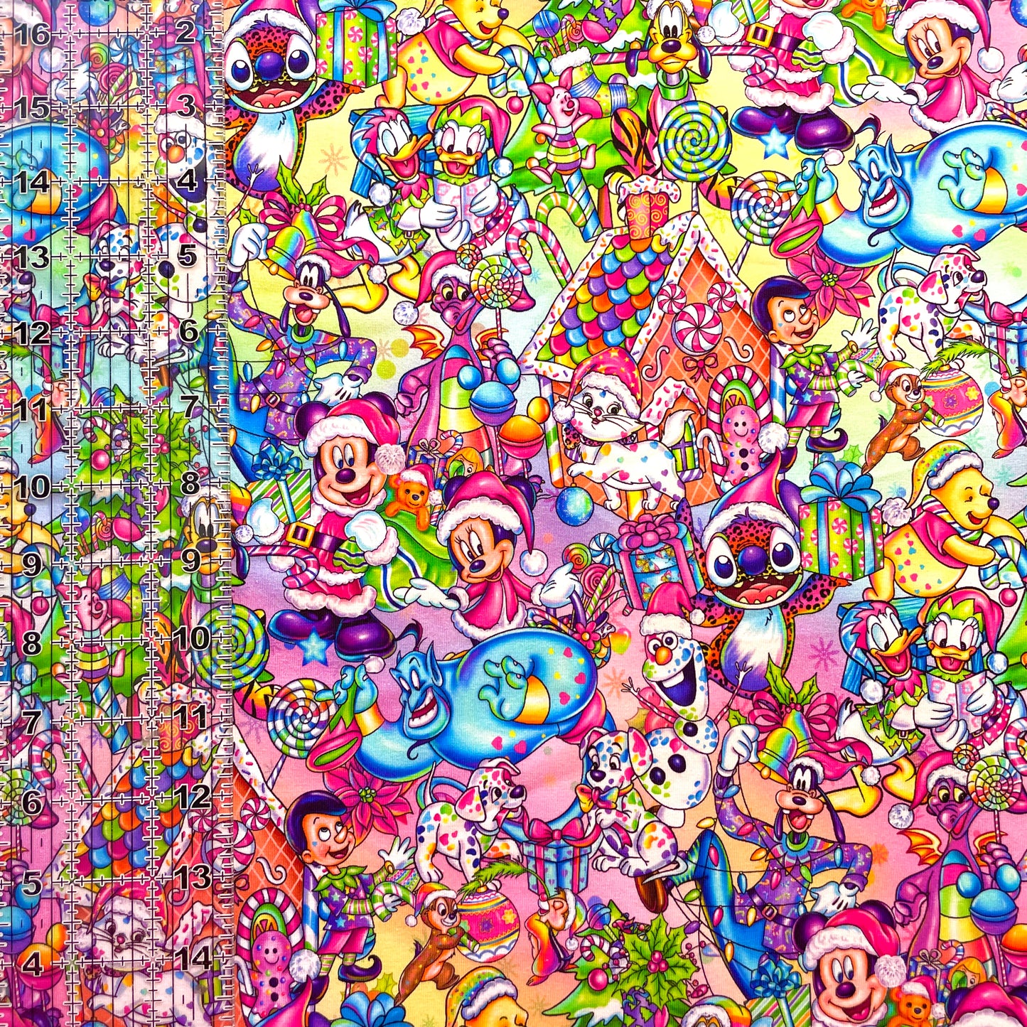 9x14 Tumbler Cut, Custom Fabric, CottonSpandex, High Quality, Mask Cut, Tumbler Fabric, LF, Xmas, Bright Christmas, Colorful