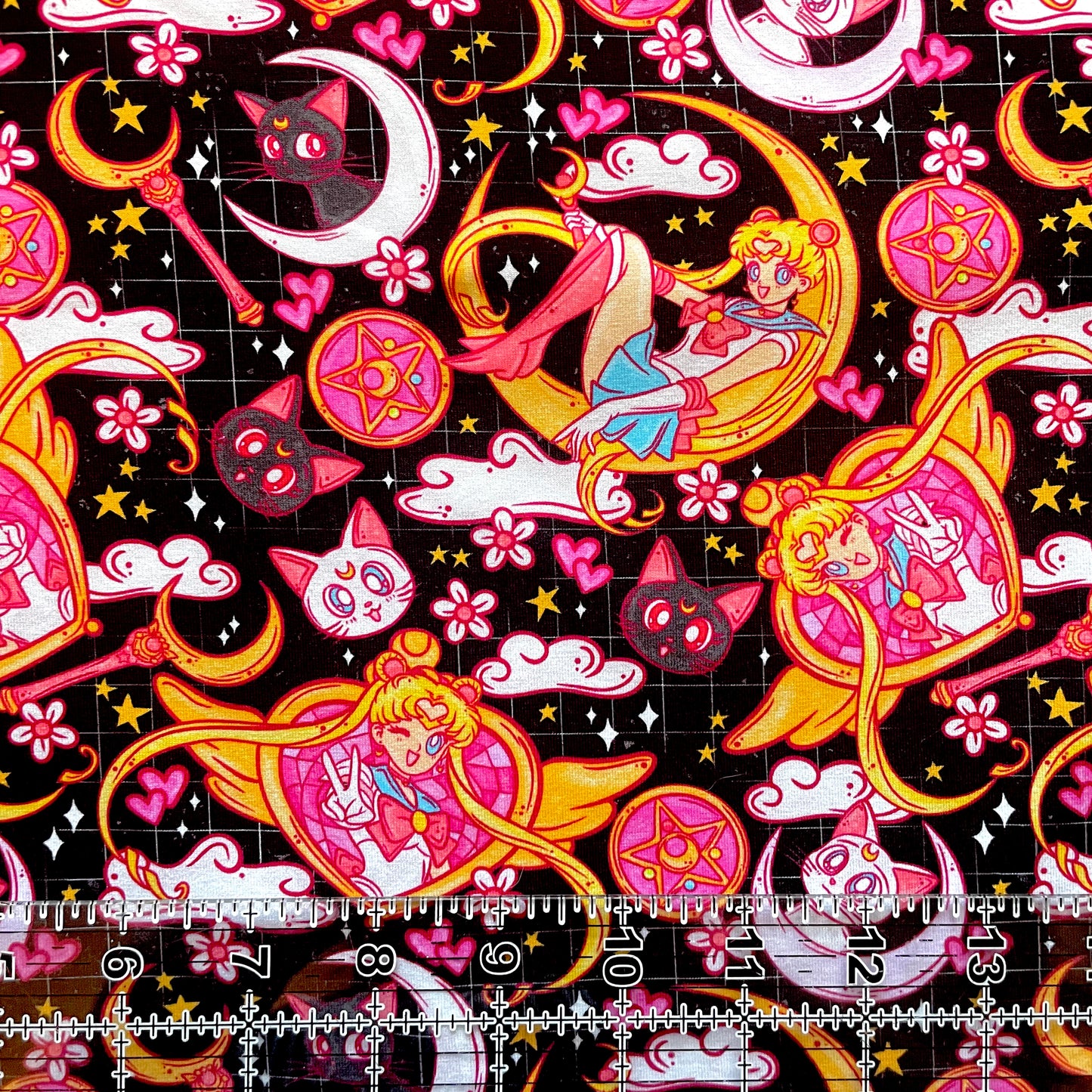 9x14 Tumbler Cut, Custom Fabric, CottonSpandex, High Quality, Mask Cut, Tumbler Fabric, Anime, Pink Sailor