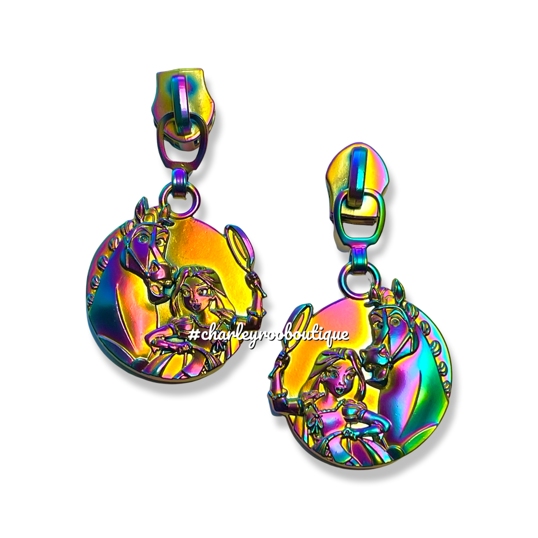 Zipper Pull, Rapunzel, Tangled, Magic Hair Princess, Rainbow Matte