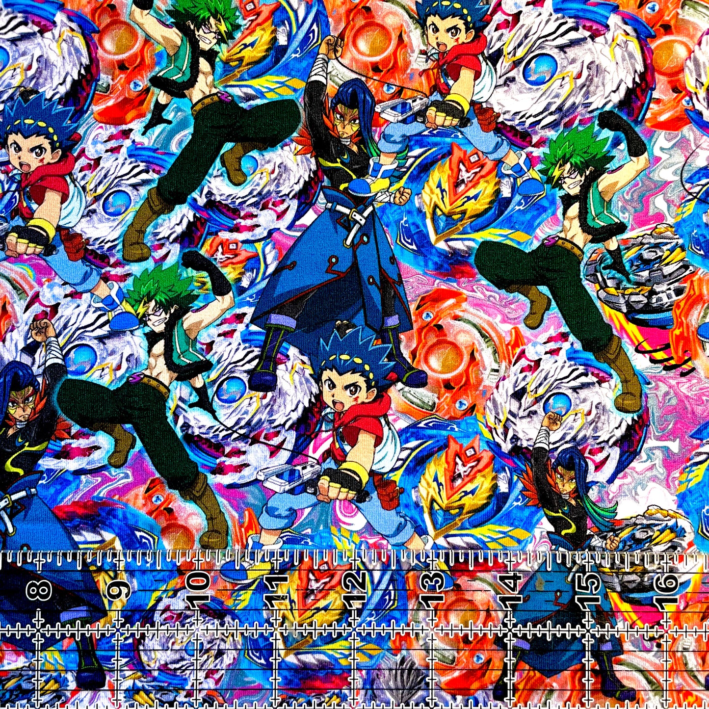 9x14 Tumbler Cut, Custom Fabric, CottonSpandex, High Quality, Mask Cut, Tumbler Fabric, Gamer, Boy, Beyblade
