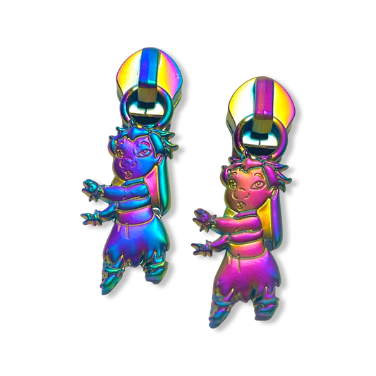 Zipper Pull, Lilo Dancing, Rainbow Matte