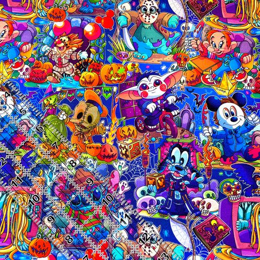 9x14 Tumbler Cut, Custom Fabric, CottonSpandex, High Quality, Mask Cut, Tumbler Fabric, Halloween, Serial Killers, Disney Horror Costumes