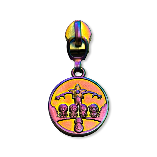 Zipper Pull, Strange Monster and Kids, Matte Rainbow