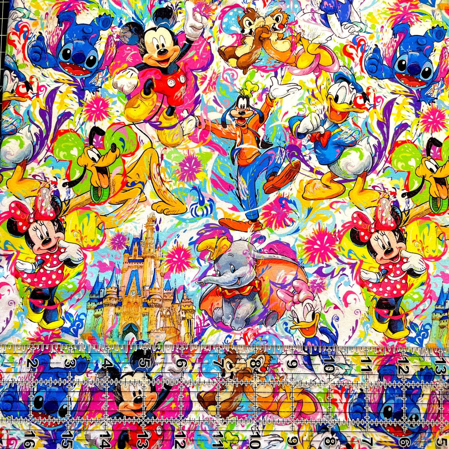 9x14 Tumbler Cut, Custom Fabric, CottonSpandex, High Quality, Mask Cut, Tumbler Fabric, Disney Friends, Artistic